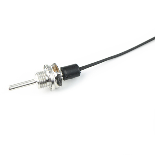 Threaded NTC probe with overmoulded cable transition and a G1/8” process connection as boiler probe
