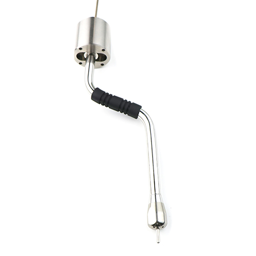 Steam wand with built-in temperature probe for automatic milk frothing, anti-scorch-sleeve