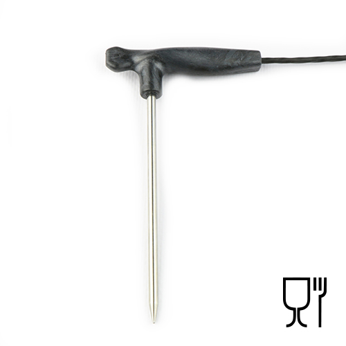 Insertion probe for core temperature measurement in food, also called food grade probe