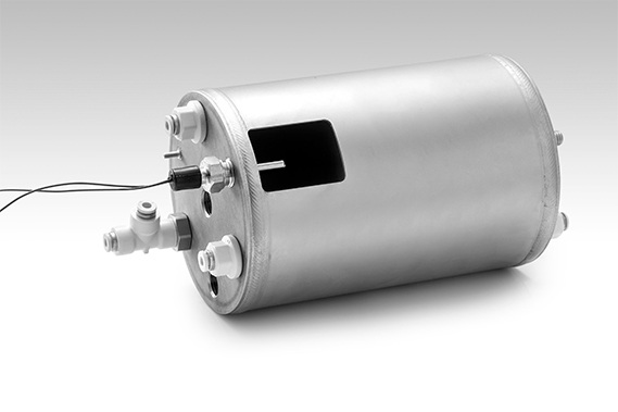 An Italcoppie boiler probe inserted into a coffee machine boiler